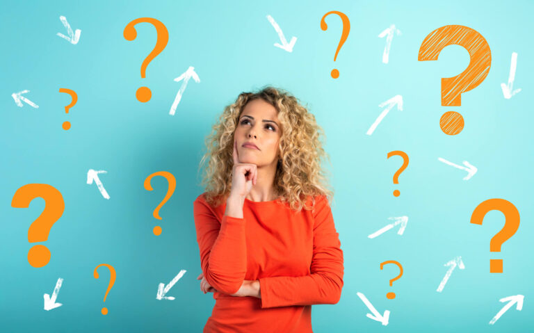 A Woman Full of Questions in Mind Image