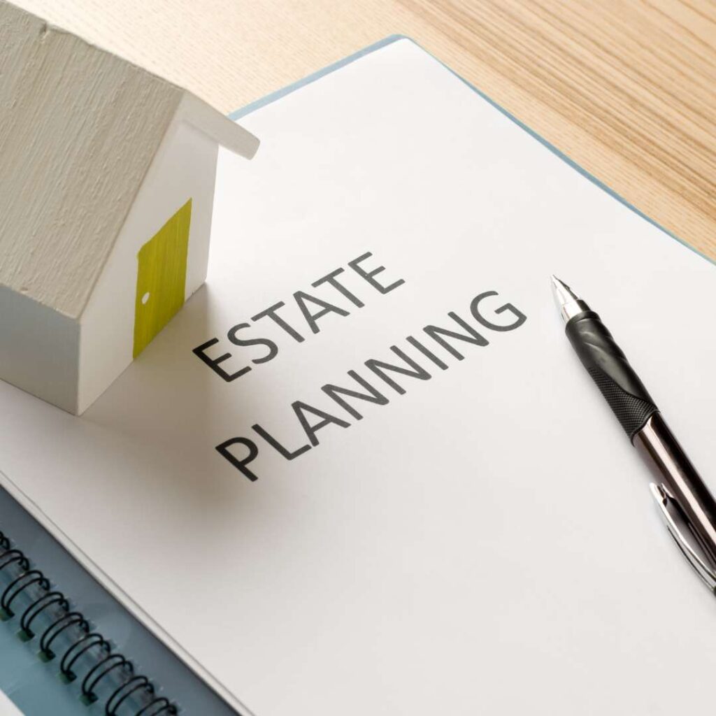 Estate planning documents with pen